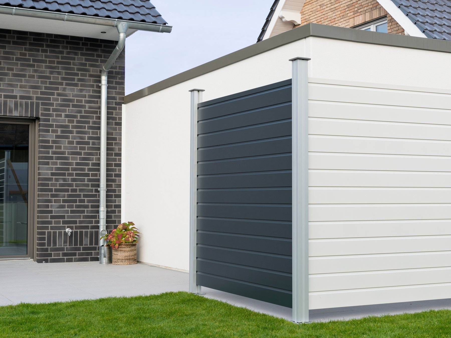 Alu-Fence Anthrazit-Weiss